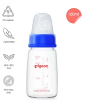 Peristaltic Feeding Bottle Nipple Size Small Blue - 120 ml - Image 2
