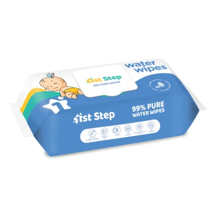 99% Pure Water Wipes With Lid, Made With Organic 100% Biodegradable Fabric