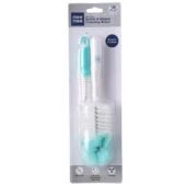 Easy Grip Thick Bristles Bottle and Nipple Cleaning Brush for Regular & Wide Neck Bottles - Green
