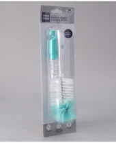 Easy Grip Thick Bristles Bottle and Nipple Cleaning Brush for Regular & Wide Neck Bottles - Green - Image 2