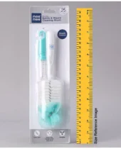 Easy Grip Thick Bristles Bottle and Nipple Cleaning Brush for Regular & Wide Neck Bottles - Green - Image 3