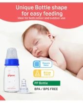 Peristaltic Feeding Bottle Nipple Size Small Blue - 120 ml - Image 3