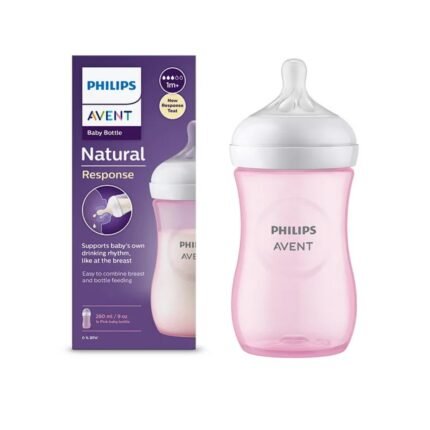 Avent Philips Natural Baby Feeding Bottle | No.1 Brand Recommended by Moms Worldwide | Ideal for 1 months+| Natural Response Technology Mimics Breastfeeding | Uniquely Designed Nipple releases milk only when baby drinks