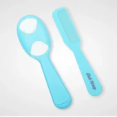 Matte Collection Easy Grip, Compact, Soft & Gentle Comb and Brush Grooming Set - Blue