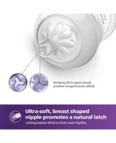 Avent Philips Natural Baby Feeding Bottle | No.1 Brand Recommended by Moms Worldwide | Ideal for 1 months+| Natural Response Technology Mimics Breastfeeding | Uniquely Designed Nipple releases milk only when baby drinks - Image 2