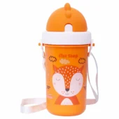 Matte Collection Ideal for Montessori BPA Free Polypropylene Soft Straw Sipper with Twin Handles for Easy Grip - Orange