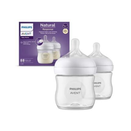 Avent Philips Natural Baby Feeding Bottle | No.1 Brand Recommended by Moms Worldwide | Ideal for 0 months+| Natural Response Technology Mimics Breastfeeding | Uniquely Designed Nipple releases milk only when baby drinks