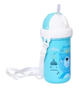 Matte Collection Ideal for Montessori BPA Free Polypropylene Soft Straw Sipper with Twin Handles for Easy Grip - Blue - Image 3