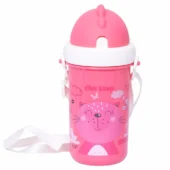 Matte Collection Ideal for Montessori BPA Free Polypropylene Soft Straw Sipper with Twin Handles for Easy Grip - Pink