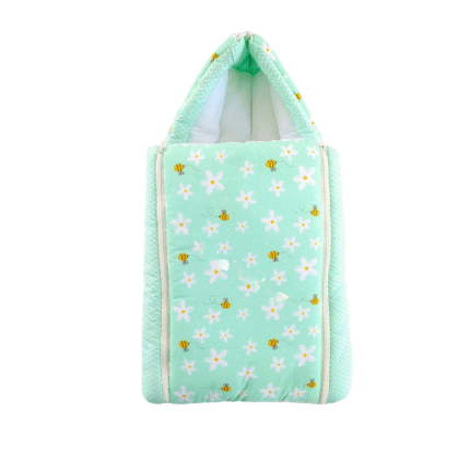 Muslin Carry Bed - Green (100% Organic Muslin)