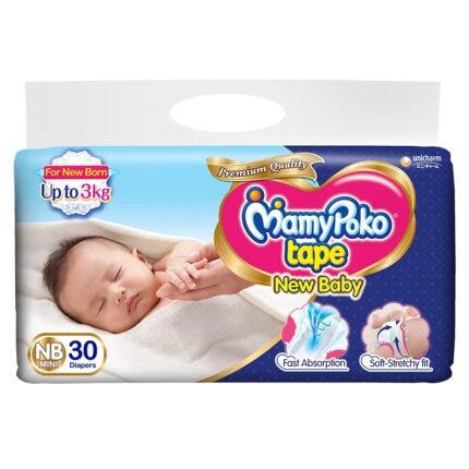 MamyPoko Baby Tape Diapers,Newborn Mini, (Upto 3 Kg) Pack Of 30