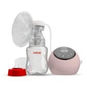 Luvlap Adore Electric Breast Pump with 2 Phase Pumping, Rechargeable Battery, Digital TouchScreen, Smart Memory, Dual Power Mode, 2pcs Breast pads free, Soft & Gentle, BPA Free