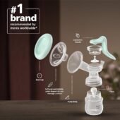 Philips Avent Essential Manual Breast pump | Easy Silicone massage cushion & Ergonomic handle, Soft & Gentle, BPA Free + 125ml Natural Bottle (SCD417/20) - Image 2