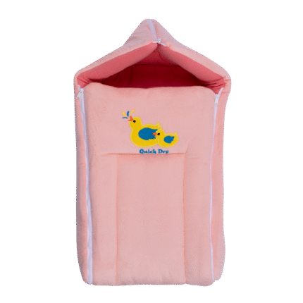 Velour Carry Bed – Pink (With Free Dry Sheet)
