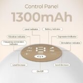 LuvLap Glory Hands-Free Electric Breast Pump for Breastfeeding, Wearable, Portable, 4 Modes & 9 Suction Levels, Type-C Fast Charging, 24mm Breast Shield, Includes 19/21/27mm Soft Flange Inserts, White - Image 6