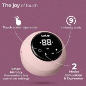 Luvlap Adore Electric Breast Pump with 2 Phase Pumping, Rechargeable Battery, Digital TouchScreen, Smart Memory, Dual Power Mode, 2pcs Breast pads free, Soft & Gentle, BPA Free - Image 5
