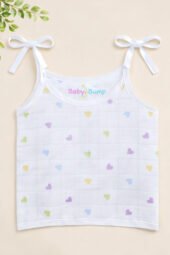 Muslin Strap Knot Jabla - Little Hearts