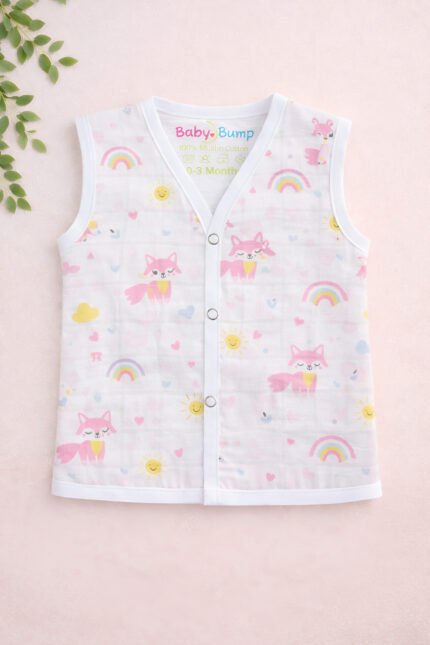 Muslin Front Open Jabla - Blushy Fox
