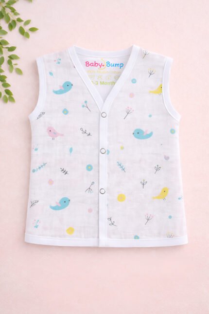 Muslin Front Open Jabla - Tweety Cutie
