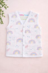 Muslin Front Open Jabla - Hazy rainbow