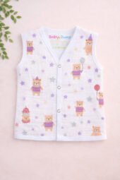 Muslin Front Open Jabla -Teddy Bear