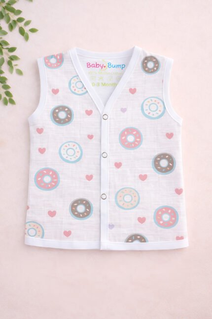 Muslin Front Open Jabla - Doughnuts