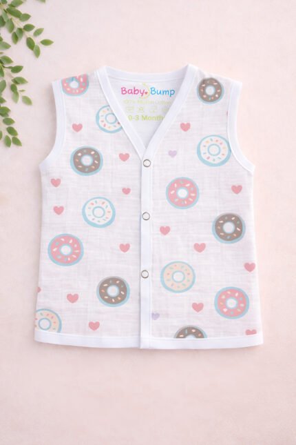 Muslin Front Open Jabla - Doughnuts