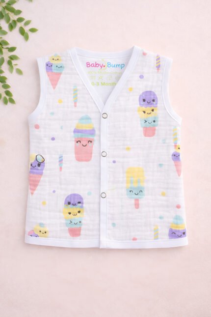 Muslin Front Open Jabla - Popsicles