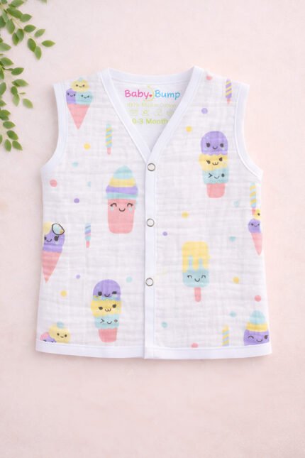 Muslin Front Open Jabla - Popsicles