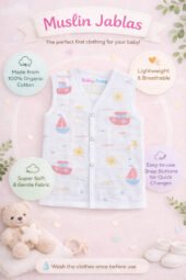 Muslin Front Open Jabla - Little Sailor - Image 3