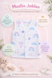 Muslin Front Open Jabla - Air Balloon - Image 3