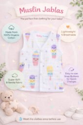 Muslin Front Open Jabla & Nappy (Single) - Popsicles - Image 3