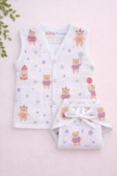 Muslin Front Open Jabla & Nappy set -Pack of 3 (Combo -2) - Image 4