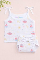 Muslin Strap Knot Jabla & Nappy (Single) - Little Sailor