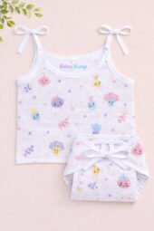 Muslin Strap Knot Jabla & Nappy (Single) - Halloween Veggies