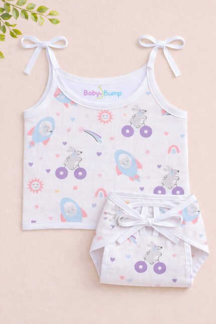 Muslin Strap Knot Jabla & Nappy (Single) - Dream Ride