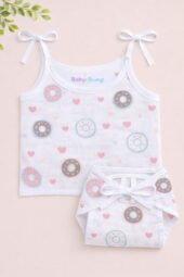 Muslin Strap Knot Jabla & Nappy (Single) - Doughnuts