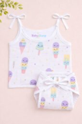 Muslin Strap Knot Jabla & Nappy (Single) - Popsicles
