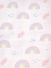 Muslin Front Open Jabla & Nappy (Single) - Hazy Rainbow - Image 2