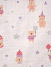 Muslin Front Open Jabla & Nappy (Single) - Teddy Bear - Image 2