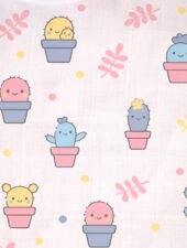 Muslin Front Open Jabla & Nappy (Single) - Smiley Cactus - Image 2