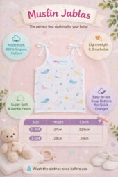 Muslin Strap Knot Jabla - Tweety Cutie - Image 3