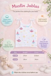 Muslin Strap Knot Jabla - Little Sailor - Image 3