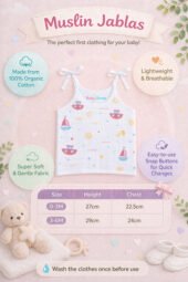 Muslin Strap Knot Jabla & Nappy (Single) - Little Sailor - Image 3