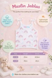 Muslin Strap Knot Jabla - Hazy Rainbow - Image 3
