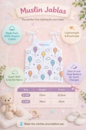 Muslin Strap Knot Jabla - Happy Balloons - Image 3