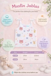 Muslin Strap Knot Jabla - Bunny Bear - Image 3