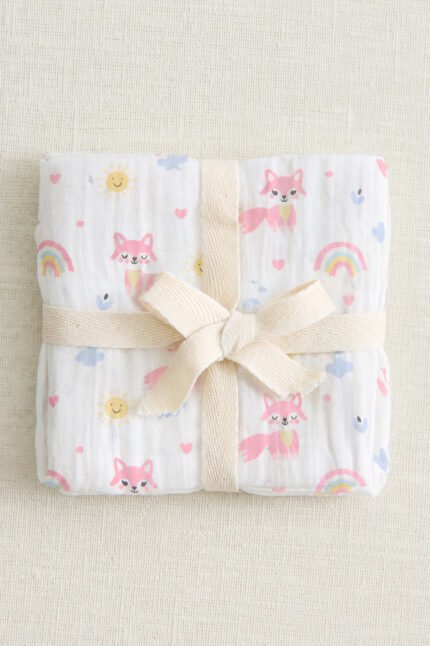 Muslin Single Layer Bath Towel - Blushy Fox