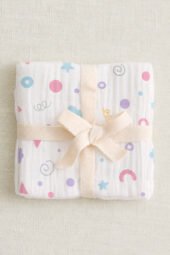 Muslin Single Layer Bath Towel - Playtime Sprinkle