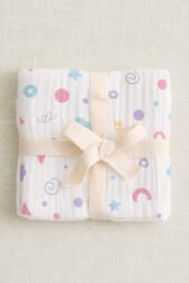 Muslin Single Layer Bath Towel - Playtime Sprinkle
